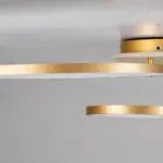 kelvo® NEMESIS KLV-101-0207 Φωτιστικό Οροφής LED 98W 9800lm 360° AC 220-240V IP20 Ρυθμιζόμενο Λευκό CCT με Χειριστήριο από 2700K έως 6000K Dimmable - Lumileds SMD Chip - Χρυσό Πλατίνα - Μ89 x Π60 x Υ19cm - 3 Χρόνια Εγγύηση - Image 6
