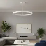 kelvo® NEMESIS KLV-101-0215 Κρεμαστό Φωτιστικό Οροφής LED 75W 7500lm 180° AC 220-240V IP20 Ρυθμιζόμενο Λευκό CCT με Χειριστήριο από 2700K έως 6000K Dimmable - Lumileds SMD Chip - Λευκό Ματ - Μ100 x Π100 x Υ4cm - 3 Χρόνια Εγγύηση - Image 2