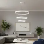 kelvo® NEMESIS KLV-101-0218 Κρεμαστό Φωτιστικό Οροφής LED 100W 10000lm 180° AC 220-240V IP20 Ρυθμιζόμενο Λευκό CCT με Χειριστήριο από 2700K έως 6000K Dimmable - Lumileds SMD Chip - Λευκό Ματ - Μ60 x Π60 x Υ60cm - 3 Χρόνια Εγγύηση - Image 2