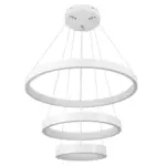 kelvo® NEMESIS KLV-101-0218 Κρεμαστό Φωτιστικό Οροφής LED 100W 10000lm 180° AC 220-240V IP20 Ρυθμιζόμενο Λευκό CCT με Χειριστήριο από 2700K έως 6000K Dimmable - Lumileds SMD Chip - Λευκό Ματ - Μ60 x Π60 x Υ60cm - 3 Χρόνια Εγγύηση - Image 3