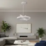 kelvo® NEMESIS KLV-101-0218-V2 Κρεμαστό Φωτιστικό Οροφής LED 100W 10000lm 180° AC 220-240V IP20 Ρυθμιζόμενο Λευκό CCT με Χειριστήριο από 2700K έως 6000K Dimmable - Lumileds SMD Chip - Λευκό Ματ - Μ60 x Π60 x Υ60cm - 3 Χρόνια Εγγύηση - Image 2