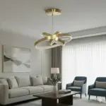 kelvo® NEMESIS KLV-101-0219-V2 Κρεμαστό Φωτιστικό Οροφής LED 100W 10000lm 180° AC 220-240V IP20 Ρυθμιζόμενο Λευκό CCT με Χειριστήριο από 2700K έως 6000K Dimmable - Lumileds SMD Chip - Χρυσό Πλατίνα - Μ60 x Π60 x Υ60cm - 3 Χρόνια Εγγύηση - Image 2