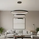 kelvo® NEMESIS KLV-101-0220 Κρεμαστό Φωτιστικό Οροφής LED 120W 12000lm 180° AC 220-240V IP20 Ρυθμιζόμενο Λευκό CCT με Χειριστήριο από 2700K έως 6000K Dimmable - Lumileds SMD Chip - Μαύρο Ματ - Μ80 x Π80 x Υ80cm - 3 Χρόνια Εγγύηση - Image 2