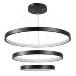 kelvo® NEMESIS KLV-101-0220 Κρεμαστό Φωτιστικό Οροφής LED 120W 12000lm 180° AC 220-240V IP20 Ρυθμιζόμενο Λευκό CCT με Χειριστήριο από 2700K έως 6000K Dimmable - Lumileds SMD Chip - Μαύρο Ματ - Μ80 x Π80 x Υ80cm - 3 Χρόνια Εγγύηση - Image 3
