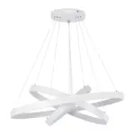 kelvo® NEMESIS KLV-101-0221-V2 Κρεμαστό Φωτιστικό Οροφής LED 120W 12000lm 180° AC 220-240V IP20 Ρυθμιζόμενο Λευκό CCT με Χειριστήριο από 2700K έως 6000K Dimmable - Lumileds SMD Chip - Λευκό Ματ - Μ80 x Π80 x Υ80cm - 3 Χρόνια Εγγύηση - Image 3