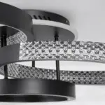 kelvo® DIAMOND KLV-101-0226 Φωτιστικό Οροφής LED 100W 10000lm 360° AC 220-240V IP20 Ρυθμιζόμενο Λευκό CCT με Χειριστήριο από 2700K έως 6000K Dimmable - Lumileds SMD Chip - Μαύρο Ματ - Μ80 x Π50 x Υ20cm - 3 Χρόνια Εγγύηση - Image 6