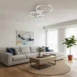 kelvo® DIAMOND KLV-101-0227 Φωτιστικό Οροφής LED 100W 10000lm 360° AC 220-240V IP20 Ρυθμιζόμενο Λευκό CCT με Χειριστήριο από 2700K έως 6000K Dimmable - Lumileds SMD Chip - Λευκό Ματ - Μ80 x Π50 x Υ20cm - 3 Χρόνια Εγγύηση - Image 2