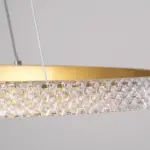kelvo® DIAMOND KLV-101-0230 Κρεμαστό Φωτιστικό Οροφής LED 45W 4500lm 180° AC 220-240V IP20 Ρυθμιζόμενο Λευκό CCT με Χειριστήριο από 2700K έως 6000K Dimmable - Lumileds SMD Chip - Χρυσό Πλατίνα - Μ60 x Π60 x Υ3cm - 3 Χρόνια Εγγύηση - Image 6