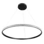 kelvo® DIAMOND KLV-101-0231 Κρεμαστό Φωτιστικό Οροφής LED 67W 6700lm 180° AC 220-240V IP20 Ρυθμιζόμενο Λευκό CCT με Χειριστήριο από 2700K έως 6000K Dimmable - Lumileds SMD Chip - Μαύρο Ματ - Μ80 x Π80 x Υ3cm - 3 Χρόνια Εγγύηση - Image 3