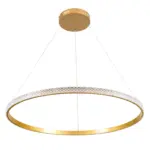 kelvo® DIAMOND KLV-101-0232 Κρεμαστό Φωτιστικό Οροφής LED 67W 6700lm 180° AC 220-240V IP20 Ρυθμιζόμενο Λευκό CCT με Χειριστήριο από 2700K έως 6000K Dimmable - Lumileds SMD Chip - Χρυσό Πλατίνα - Μ80 x Π80 x Υ3cm - 3 Χρόνια Εγγύηση - Image 3