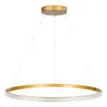 kelvo® DIAMOND KLV-101-0232 Κρεμαστό Φωτιστικό Οροφής LED 67W 6700lm 180° AC 220-240V IP20 Ρυθμιζόμενο Λευκό CCT με Χειριστήριο από 2700K έως 6000K Dimmable - Lumileds SMD Chip - Χρυσό Πλατίνα - Μ80 x Π80 x Υ3cm - 3 Χρόνια Εγγύηση - Image 5