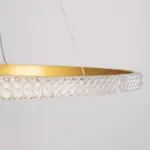 kelvo® DIAMOND KLV-101-0232 Κρεμαστό Φωτιστικό Οροφής LED 67W 6700lm 180° AC 220-240V IP20 Ρυθμιζόμενο Λευκό CCT με Χειριστήριο από 2700K έως 6000K Dimmable - Lumileds SMD Chip - Χρυσό Πλατίνα - Μ80 x Π80 x Υ3cm - 3 Χρόνια Εγγύηση - Image 6