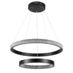 kelvo® DIAMOND KLV-101-0235 Κρεμαστό Φωτιστικό Οροφής LED 75W 7500lm 360° AC 220-240V IP20 Ρυθμιζόμενο Λευκό CCT με Χειριστήριο από 2700K έως 6000K Dimmable - Lumileds SMD Chip - Μαύρο Ματ - Μ60 x Π60 x Υ40cm - 3 Χρόνια Εγγύηση - Image 3