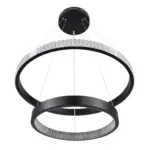 kelvo® DIAMOND KLV-101-0235 Κρεμαστό Φωτιστικό Οροφής LED 75W 7500lm 360° AC 220-240V IP20 Ρυθμιζόμενο Λευκό CCT με Χειριστήριο από 2700K έως 6000K Dimmable - Lumileds SMD Chip - Μαύρο Ματ - Μ60 x Π60 x Υ40cm - 3 Χρόνια Εγγύηση - Image 5