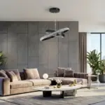 kelvo® DIAMOND KLV-101-0235-V2 Κρεμαστό Φωτιστικό Οροφής LED 75W 7500lm 360° AC 220-240V IP20 Ρυθμιζόμενο Λευκό CCT με Χειριστήριο από 2700K έως 6000K Dimmable - Lumileds SMD Chip - Μαύρο Ματ - Μ60 x Π60 x Υ40cm - 3 Χρόνια Εγγύηση - Image 2
