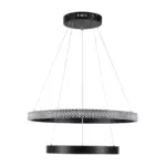 kelvo® DIAMOND KLV-101-0235-V2 Κρεμαστό Φωτιστικό Οροφής LED 75W 7500lm 360° AC 220-240V IP20 Ρυθμιζόμενο Λευκό CCT με Χειριστήριο από 2700K έως 6000K Dimmable - Lumileds SMD Chip - Μαύρο Ματ - Μ60 x Π60 x Υ40cm - 3 Χρόνια Εγγύηση - Image 5