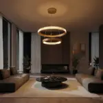 kelvo® DIAMOND KLV-101-0236 Κρεμαστό Φωτιστικό Οροφής LED 75W 7500lm 360° AC 220-240V IP20 Ρυθμιζόμενο Λευκό CCT με Χειριστήριο από 2700K έως 6000K Dimmable - Lumileds SMD Chip - Χρυσό Πλατίνα - Μ60 x Π60 x Υ40cm - 3 Χρόνια Εγγύηση