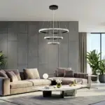 kelvo® DIAMOND KLV-101-0237 Κρεμαστό Φωτιστικό Οροφής LED 100W 10000lm 180° AC 220-240V IP20 Ρυθμιζόμενο Λευκό CCT με Χειριστήριο από 2700K έως 6000K Dimmable - Lumileds SMD Chip - Μαύρο Ματ - Μ60 x Π60 x Υ60cm - 3 Χρόνια Εγγύηση - Image 2