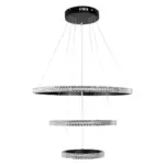kelvo® DIAMOND KLV-101-0237 Κρεμαστό Φωτιστικό Οροφής LED 100W 10000lm 180° AC 220-240V IP20 Ρυθμιζόμενο Λευκό CCT με Χειριστήριο από 2700K έως 6000K Dimmable - Lumileds SMD Chip - Μαύρο Ματ - Μ60 x Π60 x Υ60cm - 3 Χρόνια Εγγύηση - Image 4