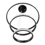 kelvo® DIAMOND KLV-101-0237-V2 Κρεμαστό Φωτιστικό Οροφής LED 100W 10000lm 180° AC 220-240V IP20 Ρυθμιζόμενο Λευκό CCT με Χειριστήριο από 2700K έως 6000K Dimmable - Lumileds SMD Chip - Μαύρο Ματ - Μ60 x Π60 x Υ60cm - 3 Χρόνια Εγγύηση - Image 6