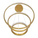 kelvo® DIAMOND KLV-101-0238 Κρεμαστό Φωτιστικό Οροφής LED 100W 10000lm 180° AC 220-240V IP20 Ρυθμιζόμενο Λευκό CCT με Χειριστήριο από 2700K έως 6000K Dimmable - Lumileds SMD Chip - Χρυσό Πλατίνα - Μ60 x Π60 x Υ60cm - 3 Χρόνια Εγγύηση - Image 5