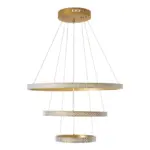 kelvo® DIAMOND KLV-101-0238-V2 Κρεμαστό Φωτιστικό Οροφής LED 100W 10000lm 180° AC 220-240V IP20 Ρυθμιζόμενο Λευκό CCT με Χειριστήριο από 2700K έως 6000K Dimmable - Lumileds SMD Chip - Χρυσό Πλατίνα - Μ60 x Π60 x Υ60cm - 3 Χρόνια Εγγύηση - Image 5