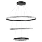 kelvo® DIAMOND KLV-101-0239 Κρεμαστό Φωτιστικό Οροφής LED 120W 12000lm 180° AC 220-240V IP20 Ρυθμιζόμενο Λευκό CCT με Χειριστήριο από 2700K έως 6000K Dimmable - Lumileds SMD Chip - Μαύρο Ματ - Μ80 x Π80 x Υ80cm - 3 Χρόνια Εγγύηση - Image 4