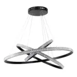 kelvo® DIAMOND KLV-101-0239 Κρεμαστό Φωτιστικό Οροφής LED 120W 12000lm 180° AC 220-240V IP20 Ρυθμιζόμενο Λευκό CCT με Χειριστήριο από 2700K έως 6000K Dimmable - Lumileds SMD Chip - Μαύρο Ματ - Μ80 x Π80 x Υ80cm - 3 Χρόνια Εγγύηση - Image 6