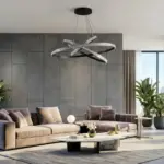 kelvo® DIAMOND KLV-101-0139-V2 Κρεμαστό Φωτιστικό Οροφής LED 120W 12000lm 180° AC 220-240V IP20 Ρυθμιζόμενο Λευκό CCT με Χειριστήριο από 2700K έως 6000K Dimmable - Lumileds SMD Chip - Μαύρο Ματ - Μ80 x Π80 x Υ80cm - 3 Χρόνια Εγγύηση - Image 2