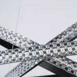 kelvo® DIAMOND KLV-101-0139-V2 Κρεμαστό Φωτιστικό Οροφής LED 120W 12000lm 180° AC 220-240V IP20 Ρυθμιζόμενο Λευκό CCT με Χειριστήριο από 2700K έως 6000K Dimmable - Lumileds SMD Chip - Μαύρο Ματ - Μ80 x Π80 x Υ80cm - 3 Χρόνια Εγγύηση - Image 4