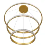 kelvo® DIAMOND KLV-101-0240-V2 Κρεμαστό Φωτιστικό Οροφής LED 120W 12000lm 180° AC 220-240V IP20 Ρυθμιζόμενο Λευκό CCT με Χειριστήριο από 2700K έως 6000K Dimmable - Lumileds SMD Chip - Χρυσό Πλατίνα - Μ80 x Π80 x Υ80cm - 3 Χρόνια Εγγύηση - Image 6