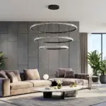 kelvo® DIAMOND KLV-101-0241 Κρεμαστό Φωτιστικό Οροφής LED 150W 15000lm 180° AC 220-240V IP20 Ρυθμιζόμενο Λευκό CCT με Χειριστήριο από 2700K έως 6000K Dimmable - Lumileds SMD Chip - Μαύρο Ματ - Μ100 x Π100 x Υ100cm - 3 Χρόνια Εγγύηση - Image 2