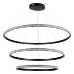 kelvo® DIAMOND KLV-101-0241 Κρεμαστό Φωτιστικό Οροφής LED 150W 15000lm 180° AC 220-240V IP20 Ρυθμιζόμενο Λευκό CCT με Χειριστήριο από 2700K έως 6000K Dimmable - Lumileds SMD Chip - Μαύρο Ματ - Μ100 x Π100 x Υ100cm - 3 Χρόνια Εγγύηση - Image 3
