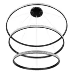 kelvo® DIAMOND KLV-101-0241 Κρεμαστό Φωτιστικό Οροφής LED 150W 15000lm 180° AC 220-240V IP20 Ρυθμιζόμενο Λευκό CCT με Χειριστήριο από 2700K έως 6000K Dimmable - Lumileds SMD Chip - Μαύρο Ματ - Μ100 x Π100 x Υ100cm - 3 Χρόνια Εγγύηση - Image 5