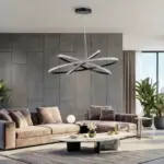 kelvo® DIAMOND KLV-101-0241-V2 Κρεμαστό Φωτιστικό Οροφής LED 150W 15000lm 180° AC 220-240V IP20 Ρυθμιζόμενο Λευκό CCT με Χειριστήριο από 2700K έως 6000K Dimmable - Lumileds SMD Chip - Μαύρο Ματ - Μ100 x Π100 x Υ100cm - 3 Χρόνια Εγγύηση - Image 2