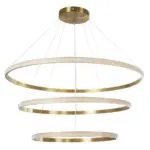 kelvo® DIAMOND KLV-101-0242 Κρεμαστό Φωτιστικό Οροφής LED 150W 15000lm 180° AC 220-240V IP20 Ρυθμιζόμενο Λευκό CCT με Χειριστήριο από 2700K έως 6000K Dimmable - Lumileds SMD Chip - Χρυσό Πλατίνα - Μ100 x Π100 x Υ100cm - 3 Χρόνια Εγγύηση - Image 3
