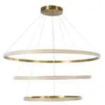 kelvo® DIAMOND KLV-101-0242-V2 Κρεμαστό Φωτιστικό Οροφής LED 150W 15000lm 180° AC 220-240V IP20 Ρυθμιζόμενο Λευκό CCT με Χειριστήριο από 2700K έως 6000K Dimmable - Lumileds SMD Chip - Χρυσό Πλατίνα - Μ100 x Π100 x Υ100cm - 3 Χρόνια Εγγύηση - Image 5