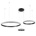 kelvo® DIAMOND KLV-101-0243 Κρεμαστό Φωτιστικό Οροφής LED 100W 10000lm 180° AC 220-240V IP20 Ρυθμιζόμενο Λευκό CCT με Χειριστήριο από 2700K έως 6000K Dimmable - Lumileds SMD Chip - Μαύρο Ματ - Μ110 x Π110 x Υ60cm - 3 Χρόνια Εγγύηση - Image 3
