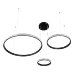 kelvo® DIAMOND KLV-101-0243 Κρεμαστό Φωτιστικό Οροφής LED 100W 10000lm 180° AC 220-240V IP20 Ρυθμιζόμενο Λευκό CCT με Χειριστήριο από 2700K έως 6000K Dimmable - Lumileds SMD Chip - Μαύρο Ματ - Μ110 x Π110 x Υ60cm - 3 Χρόνια Εγγύηση - Image 4