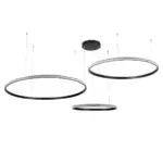 kelvo® DIAMOND KLV-101-0245 Κρεμαστό Φωτιστικό Οροφής LED 150W 15000lm 180° AC 220-240V IP20 Ρυθμιζόμενο Λευκό CCT με Χειριστήριο από 2700K έως 6000K Dimmable - Lumileds SMD Chip - Μαύρο Ματ - Μ170 x Π170 x Υ60cm - 3 Χρόνια Εγγύηση - Image 3