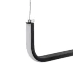kelvo® LINARIA KLV-101-0258 Κρεμαστό Φωτιστικό Οροφής LED 72W 7200lm 180° AC 220-240V IP20 Ρυθμιζόμενο Λευκό CCT με Χειριστήριο από 2700K έως 6000K Dimmable - Lumileds SMD Chip - Μαύρο Ματ - Μ130 x Π4 x Υ25cm - 3 Χρόνια Εγγύηση - Image 6