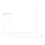 kelvo® LINARIA KLV-101-0259 Κρεμαστό Φωτιστικό Οροφής LED 72W 7200lm 180° AC 220-240V IP20 Ρυθμιζόμενο Λευκό CCT με Χειριστήριο από 2700K έως 6000K Dimmable - Lumileds SMD Chip - Λευκό Ματ - Μ130 x Π4 x Υ25cm - 3 Χρόνια Εγγύηση - Image 3