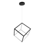 kelvo® KIBOO KLV-101-0261 Κρεμαστό Φωτιστικό Οροφής LED 36W 3600lm 360° AC 220-240V IP20 Ρυθμιζόμενο Λευκό CCT με Χειριστήριο από 2700K έως 6000K Dimmable - Lumileds SMD Chip - Μαύρο Ματ - Μ40 x Π40 x Υ40cm - 3 Χρόνια Εγγύηση - Image 3