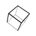 kelvo® KIBOO KLV-101-0261 Κρεμαστό Φωτιστικό Οροφής LED 36W 3600lm 360° AC 220-240V IP20 Ρυθμιζόμενο Λευκό CCT με Χειριστήριο από 2700K έως 6000K Dimmable - Lumileds SMD Chip - Μαύρο Ματ - Μ40 x Π40 x Υ40cm - 3 Χρόνια Εγγύηση - Image 4