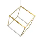kelvo® KIBOO KLV-101-0262 Κρεμαστό Φωτιστικό Οροφής LED 36W 3600lm 360° AC 220-240V IP20 Ρυθμιζόμενο Λευκό CCT με Χειριστήριο από 2700K έως 6000K Dimmable - Lumileds SMD Chip - Χρυσό Πλατίνα - Μ40 x Π40 x Υ40cm - 3 Χρόνια Εγγύηση - Image 4
