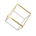 kelvo® KIBOO KLV-101-0262 Κρεμαστό Φωτιστικό Οροφής LED 36W 3600lm 360° AC 220-240V IP20 Ρυθμιζόμενο Λευκό CCT με Χειριστήριο από 2700K έως 6000K Dimmable - Lumileds SMD Chip - Χρυσό Πλατίνα - Μ40 x Π40 x Υ40cm - 3 Χρόνια Εγγύηση - Image 6