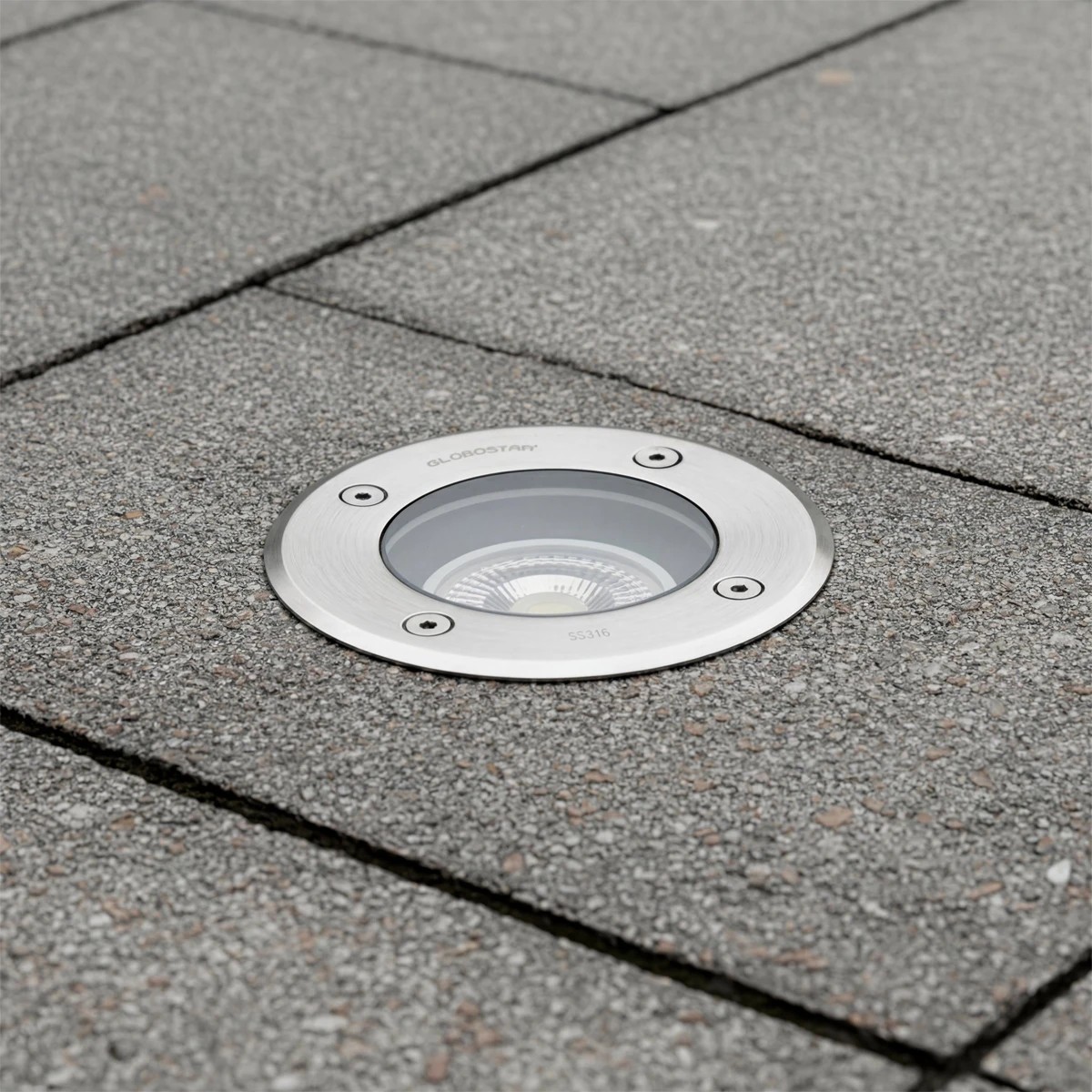klv_101_0275_1 kelvo® KERIA KLV-101-0275 Χωνευτό Φωτιστικό Σποτ Δαπέδου για Λάμπα MR16 με Ντουί GU10 AC 220-240V Αδιάβροχο IP68 IK09 - Ανοξείδωτο Ατσάλι SS316 - Μ11 x Π11 x Υ11.5cm / Q10.4cm - Image 1