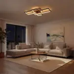 kelvo® QUADRA KLV-101-0293 Φωτιστικό Οροφής LED 100W 10000lm 120° AC 220-240V IP20 Ρυθμιζόμενο Λευκό CCT με Χειριστήριο από 2700K έως 6000K Dimmable - Lumileds SMD Chip - Μαύρο Ματ - Μ85 x Π45 x Υ9cm - 3 Χρόνια Εγγύηση