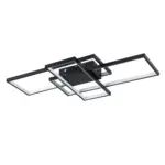kelvo® QUADRA KLV-101-0293 Φωτιστικό Οροφής LED 100W 10000lm 120° AC 220-240V IP20 Ρυθμιζόμενο Λευκό CCT με Χειριστήριο από 2700K έως 6000K Dimmable - Lumileds SMD Chip - Μαύρο Ματ - Μ85 x Π45 x Υ9cm - 3 Χρόνια Εγγύηση - Image 3