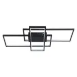 kelvo® QUADRA KLV-101-0293 Φωτιστικό Οροφής LED 100W 10000lm 120° AC 220-240V IP20 Ρυθμιζόμενο Λευκό CCT με Χειριστήριο από 2700K έως 6000K Dimmable - Lumileds SMD Chip - Μαύρο Ματ - Μ85 x Π45 x Υ9cm - 3 Χρόνια Εγγύηση - Image 5